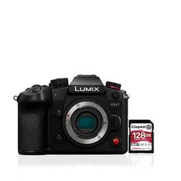 Panasonic - Pansonic LUMIX GH7 Micro Four Thirds Mirrorless Camera Body with 128GB CFexpress Type B memory card bundle
