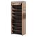 Alt View 1. SKONYON - 9-Tier Shoe Rack with Dustproof Cover, Freestanding Storage Organizer for Closet or Entryway - Brown.