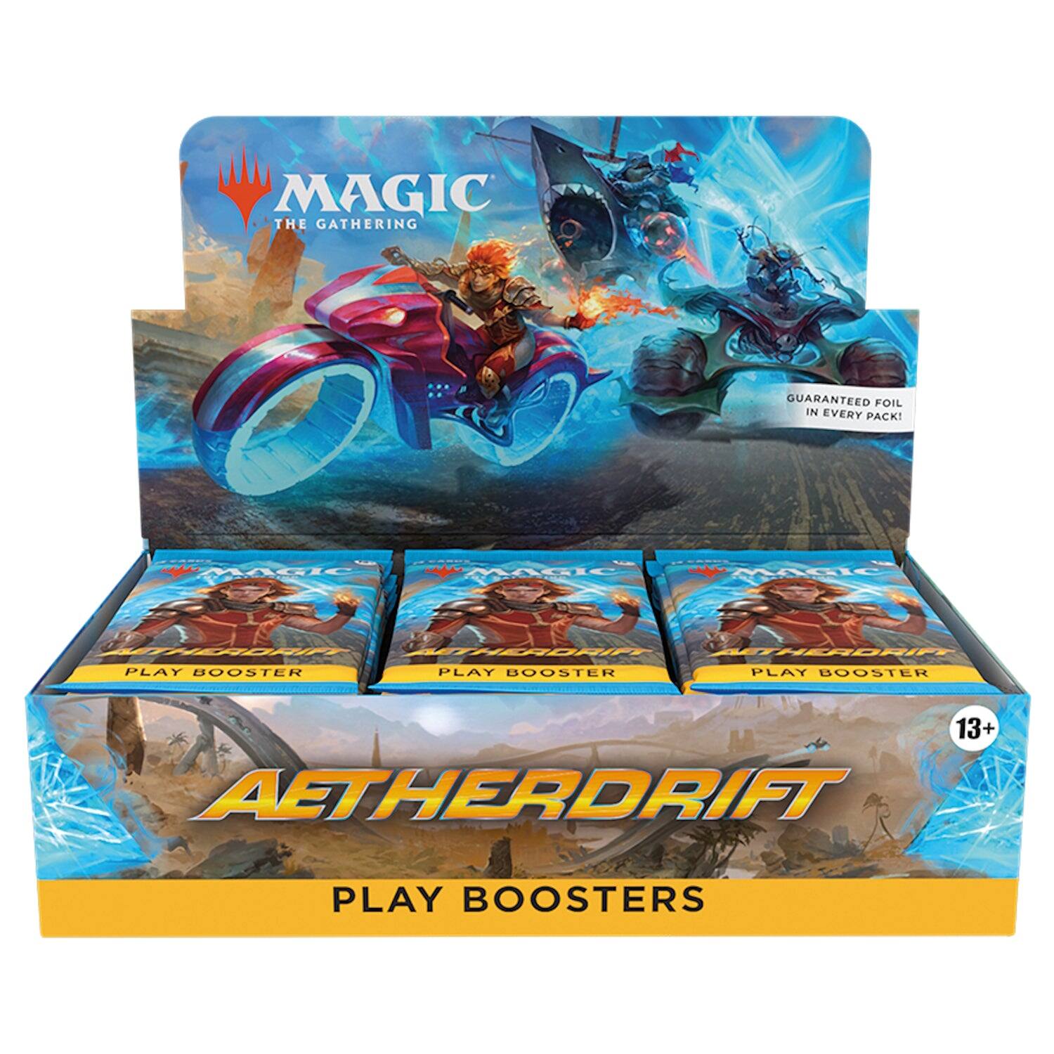 MAGIC THE GATHERING  
GUARANTEED FOIL IN EVERY PACK!  

AETHERDRIFT  
PLAY BOOSTERS  

13+