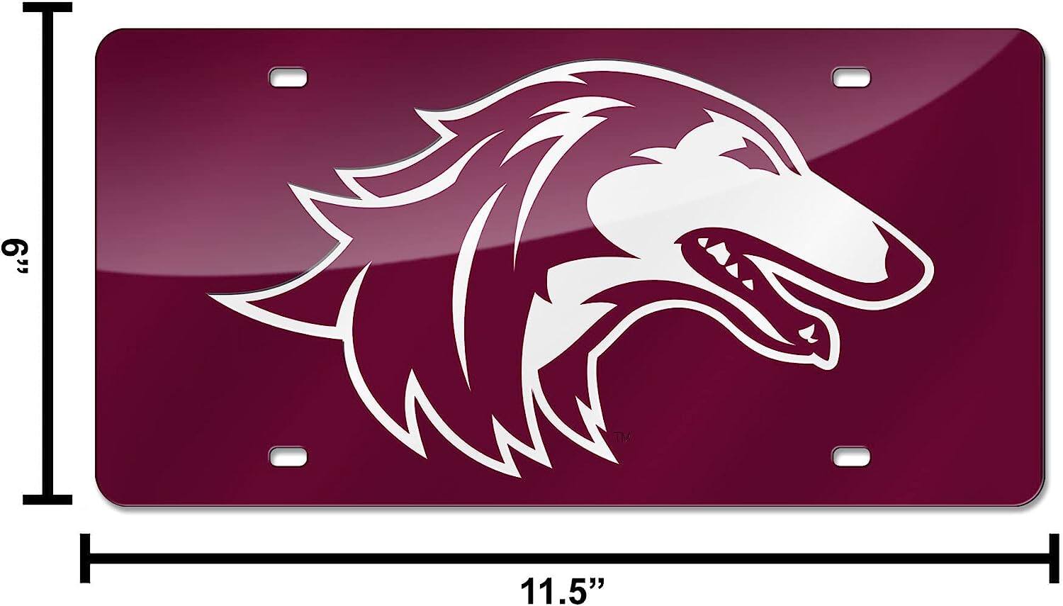 Alt View 4. Rico Industries - Southern Illinois Salukis Mirrored Laser Cut License Plate Laser Tag - Multi.