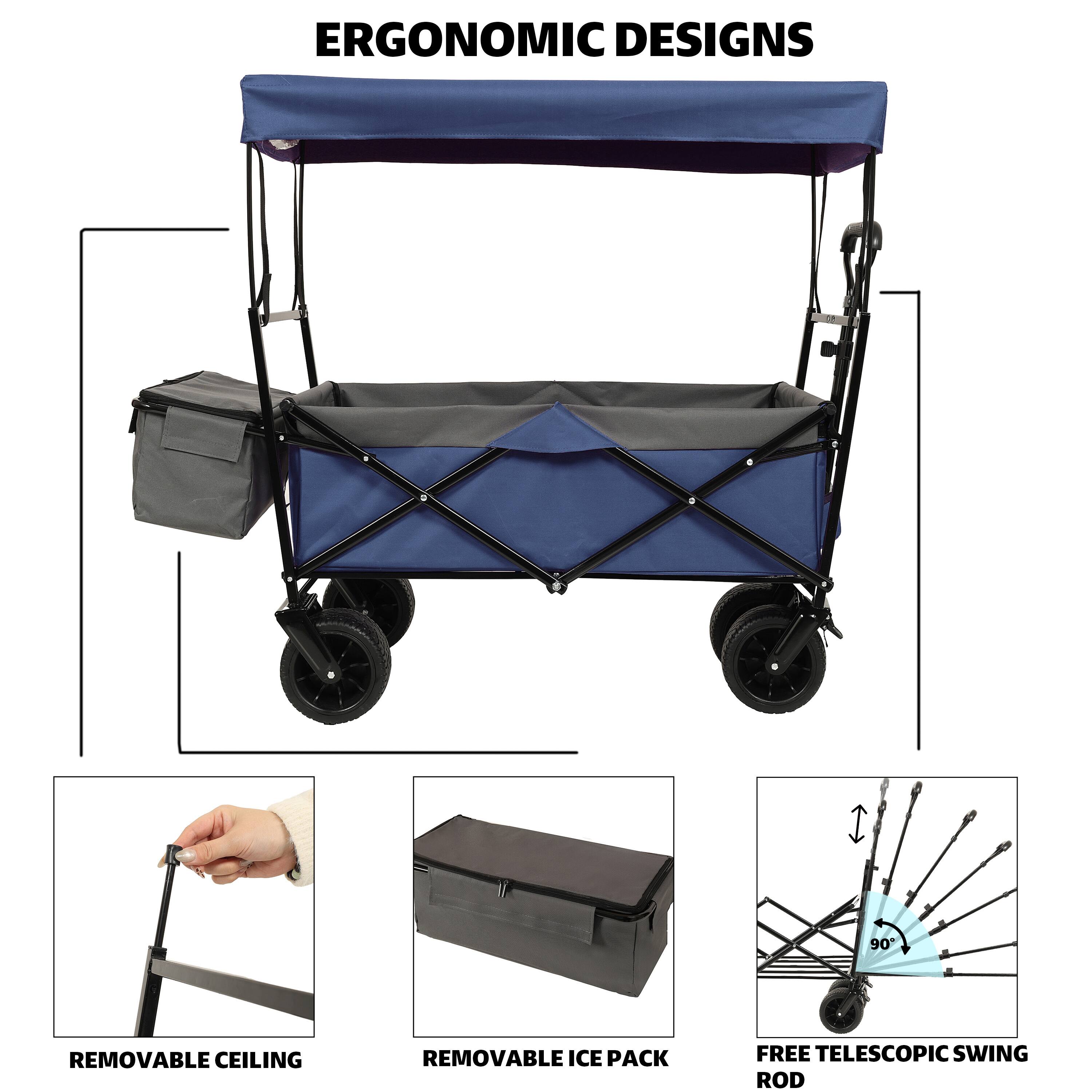 ERGONOMIC DESIGNS

- REMOVABLE CEILING
- REMOVABLE ICE PACK
- FREE TELESCOPIC SWING ROD