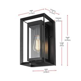 Elegant Lighting - Etting 7 inch Outdoor Pendant - Black