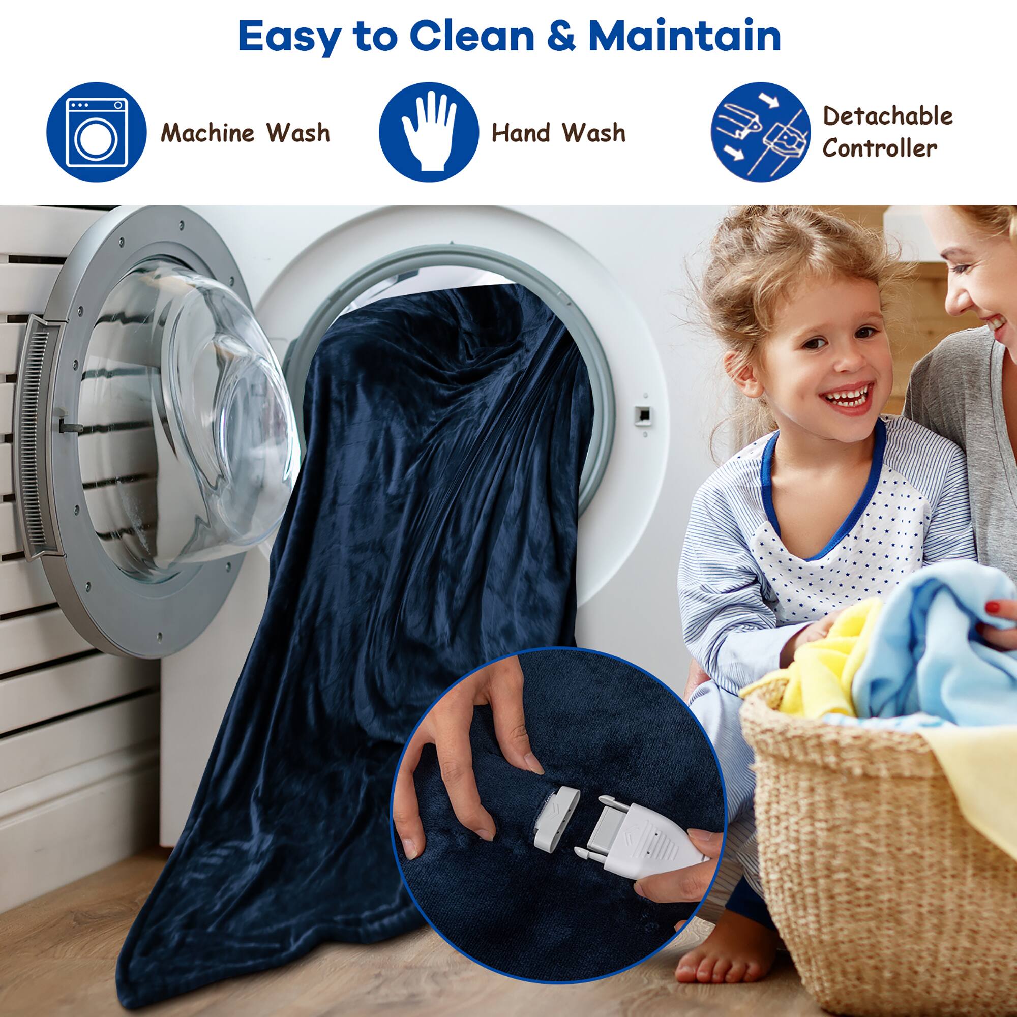 Easy to Clean & Maintain Machine Wash Hand Wash Detachable Controller 3