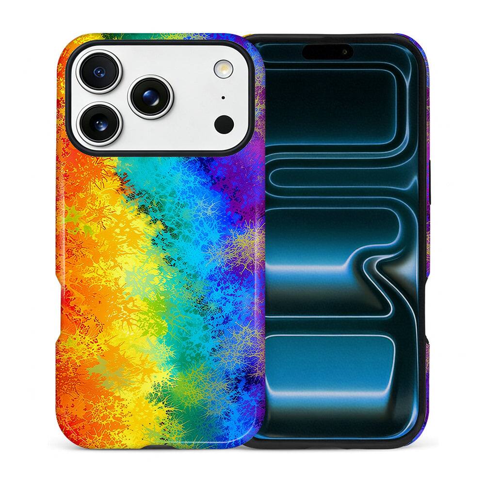 BUBM - Smartphone Case for iPhone - 2-Layer Durable Smartphone Protection Case - Prismatic Bloom - Prismatic Bloom for iPhone 17 Pro