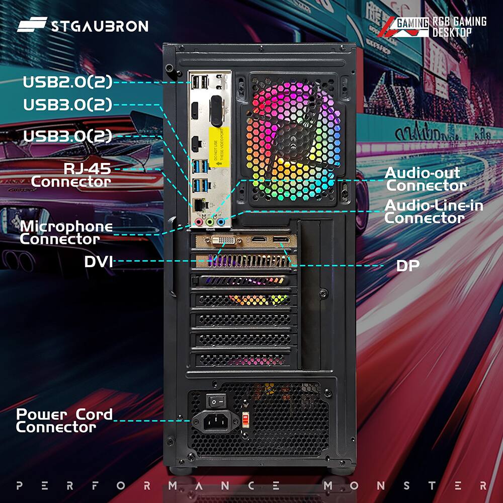 i5-9400/メ16GB/SSD256GB+HDD1TB/wifi/win11 GIZMOPOWER High-Performance Gaming PC - Computer Desktop