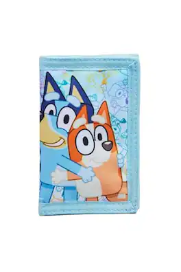 Vulpecula Spade - Bluey Kids’ Trifold Wallet – Durable & Lightweight Bluey and Bingo Themed Wallet with Velcro Closure – Perfect for - Blue