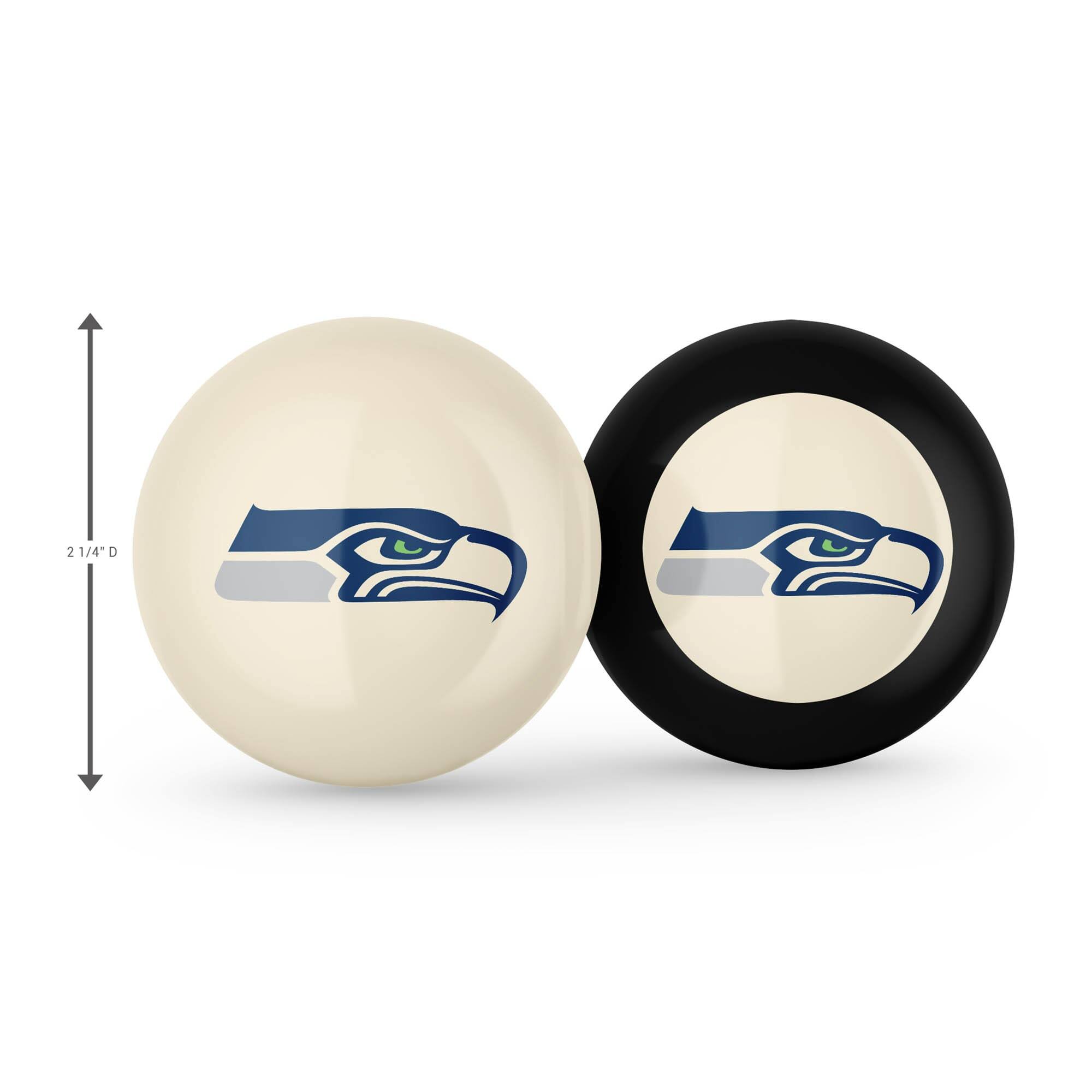 Alt View 1. Imperial - Seattle Seahawks Logo Cue Ball & 8 Ball Combo Set - White.