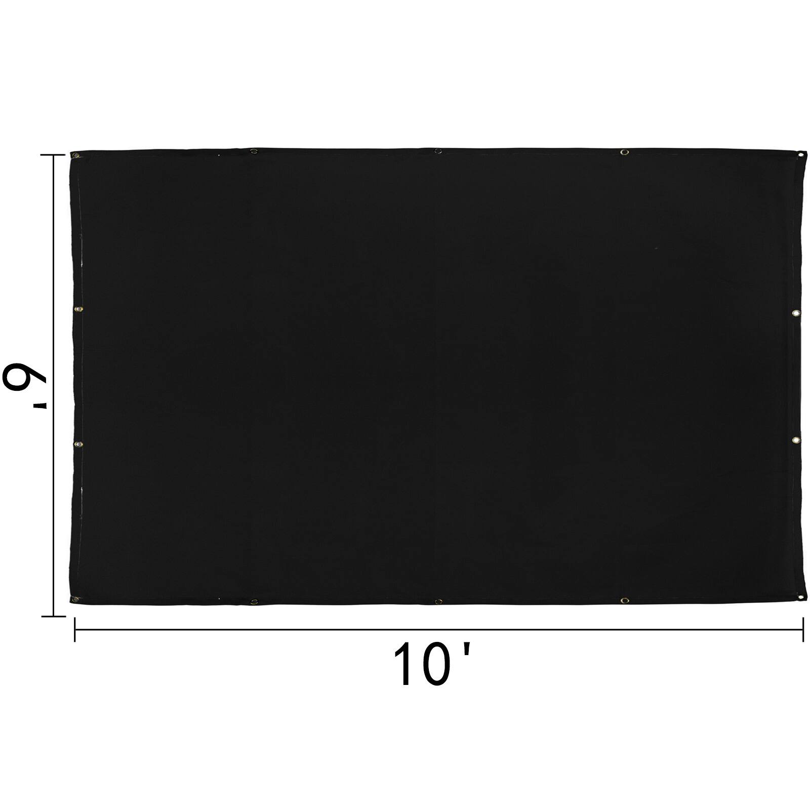 Alt View 4. VEVOR - 6 x 10 Ft Welding Blanket Black Fiberglass Blanket Portable Fiberglass Fire Retardant Blanket Welding Mat - Black.