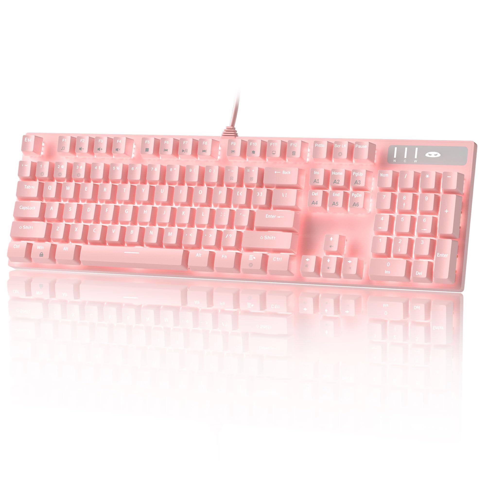 METALTON - Backlight Storm Anti ghosting Keyboards With For Windows Pc mac Games - Pink