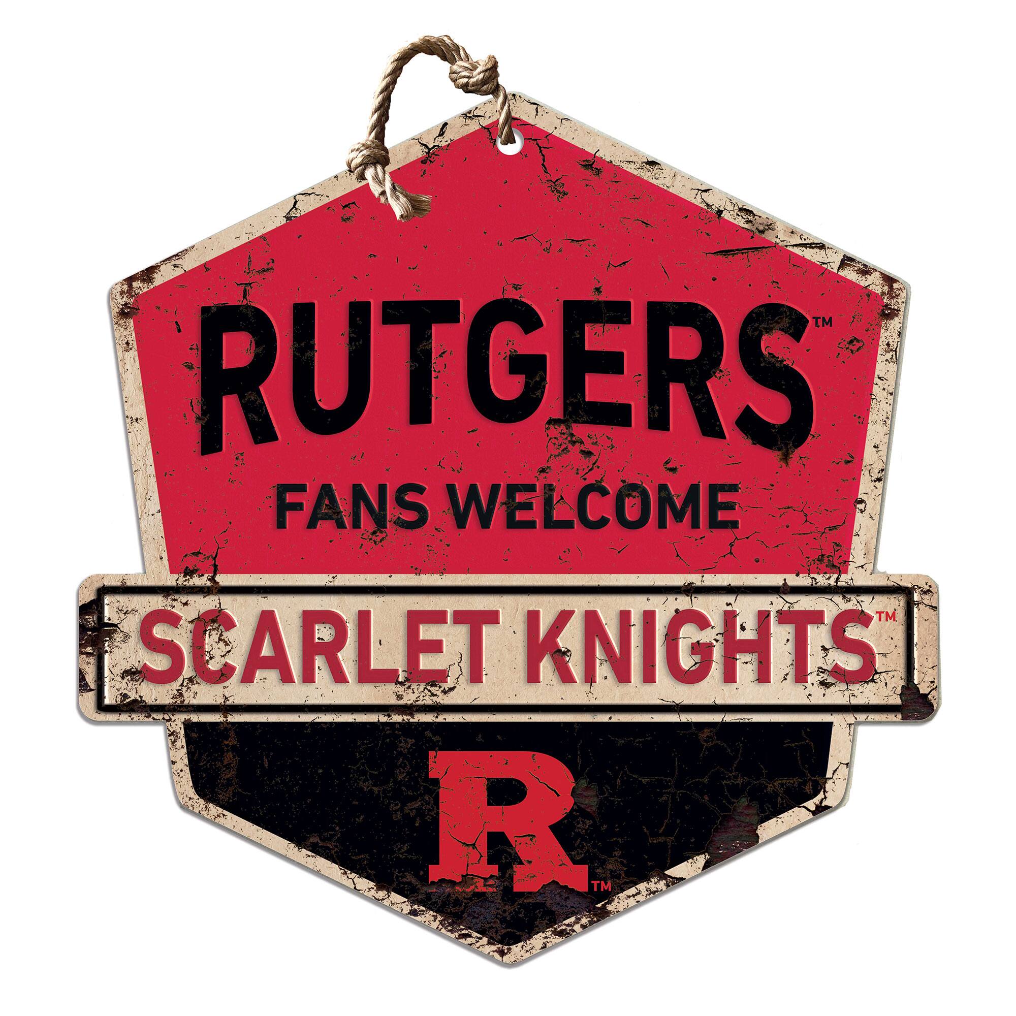 Rutgers Scarlet Knights Fans Welcome Sign