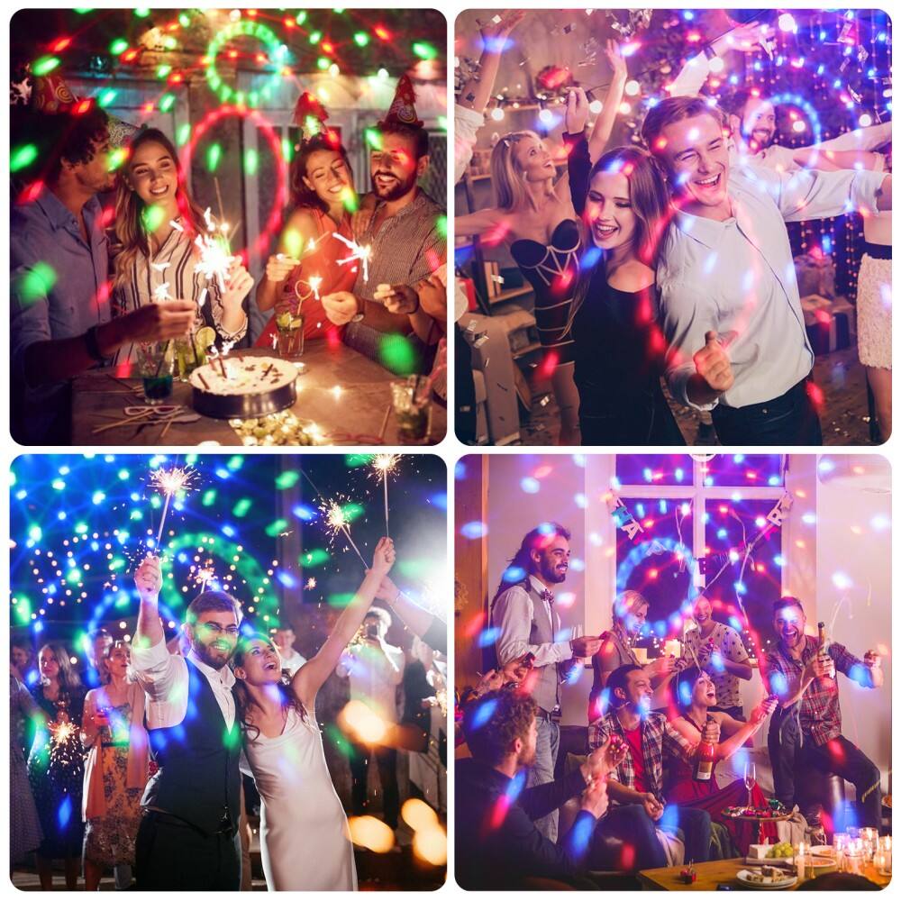 Alt View 1. UKing - Party Magic Disco Ball Light LED Club RGB Rotating Club DJ Stage Lights &Remote.