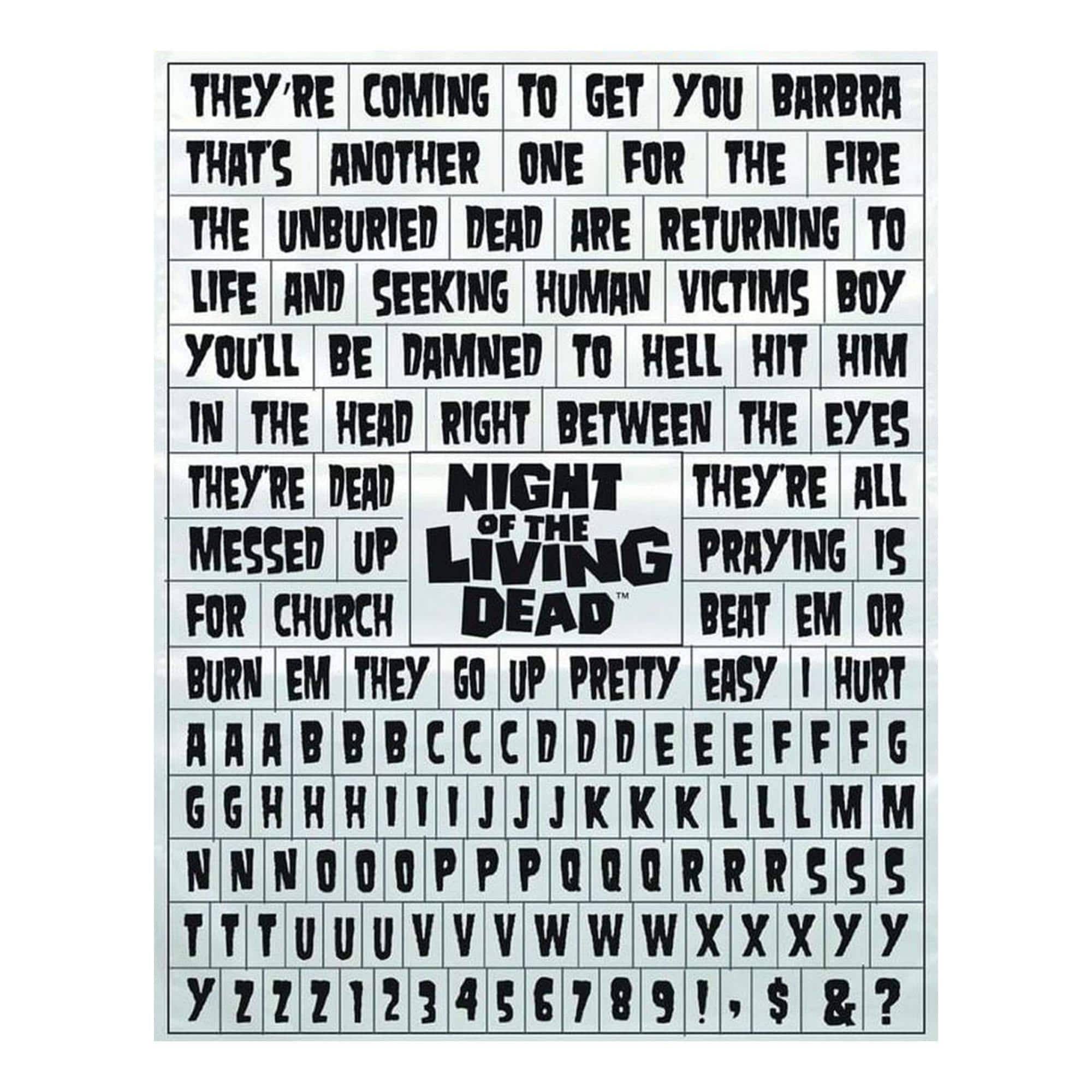 Nerd Block - Night of The Living Dead Word Puzzle Magnet Set - White price history on PriceWatchPro