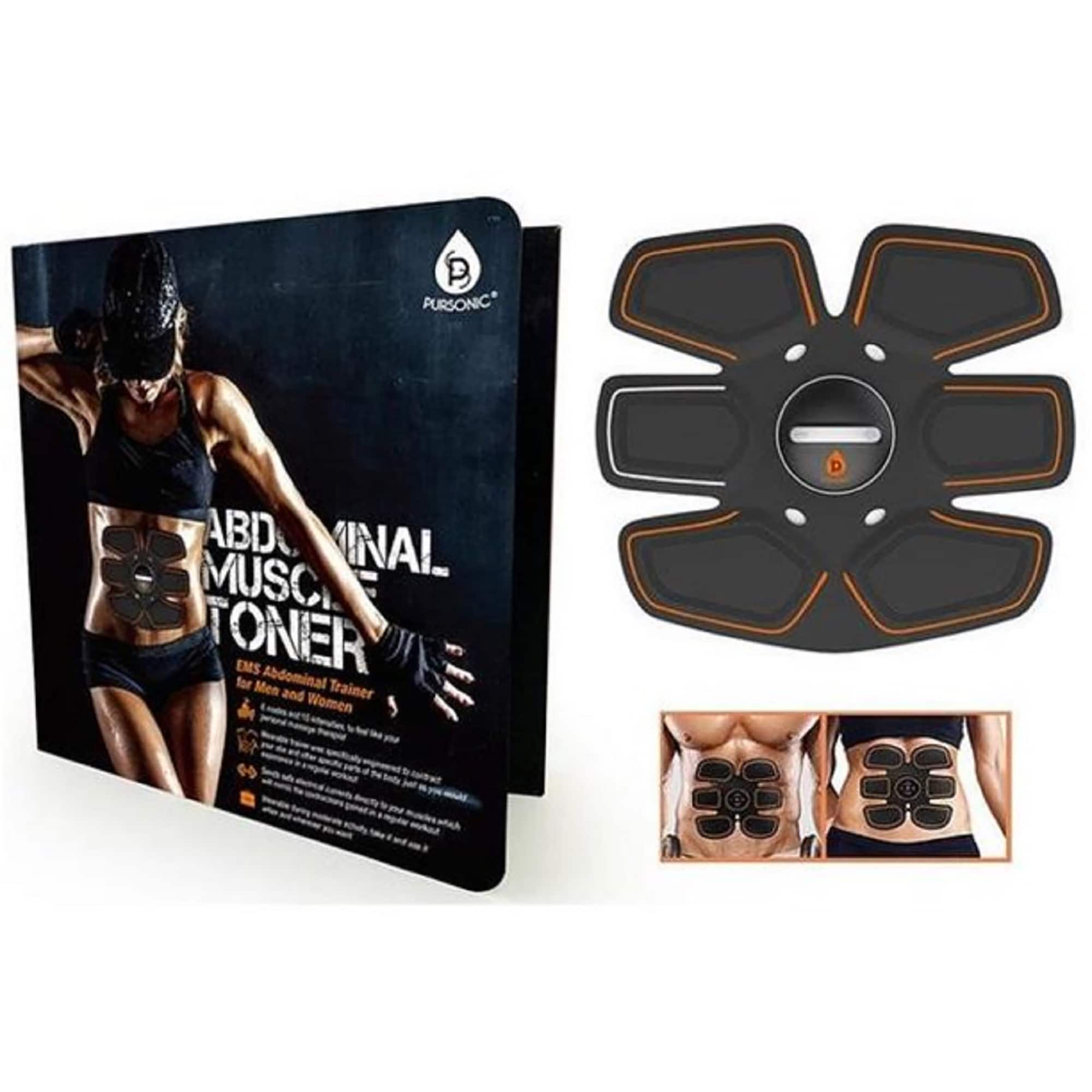 Pursonic - Abdominal Muscle Toner Massager - Black