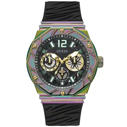 Front. Guess - Guess Men's Classic Black Dial Watch - GW0634G3 - Black.