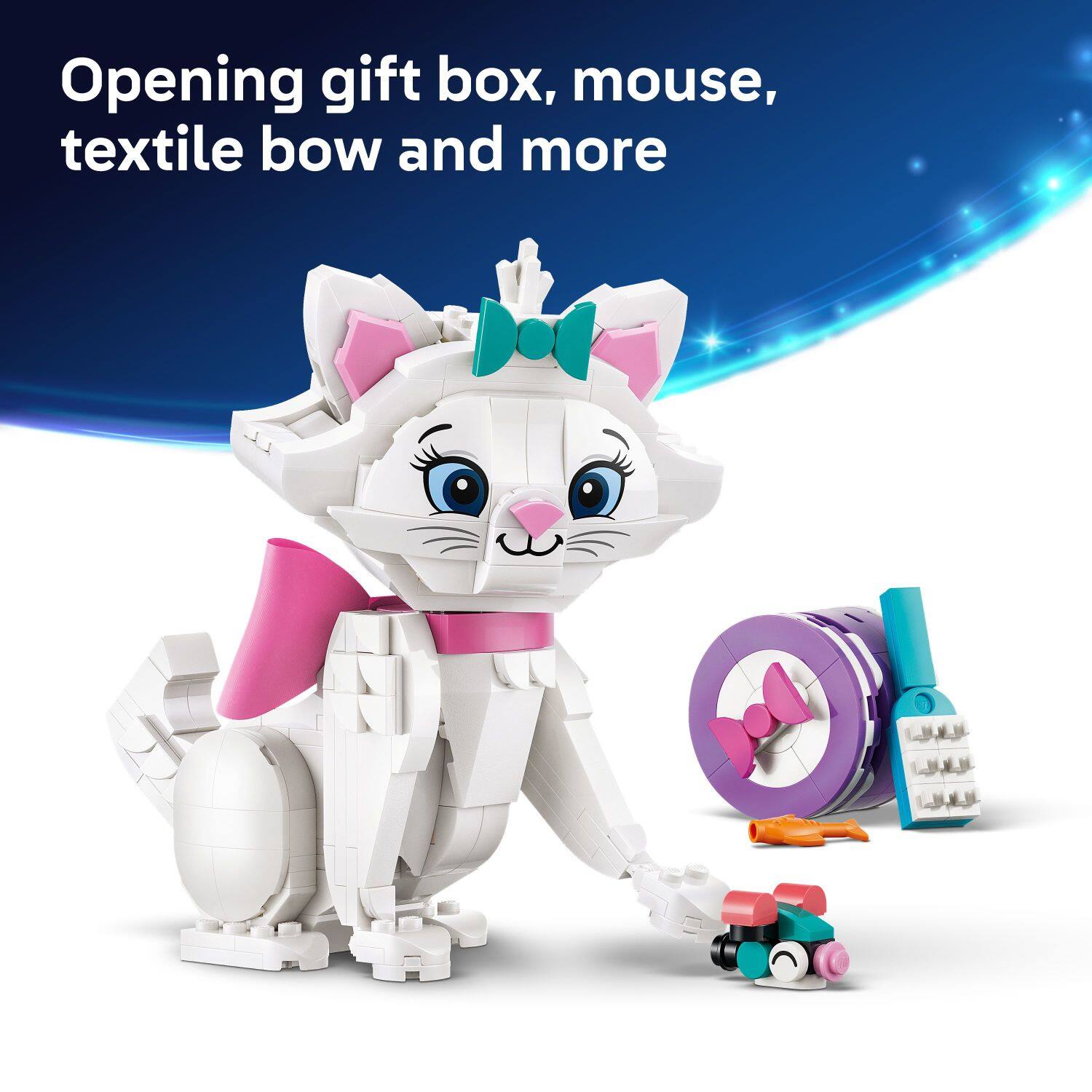 Opening gift box, mouse, textile bow and more