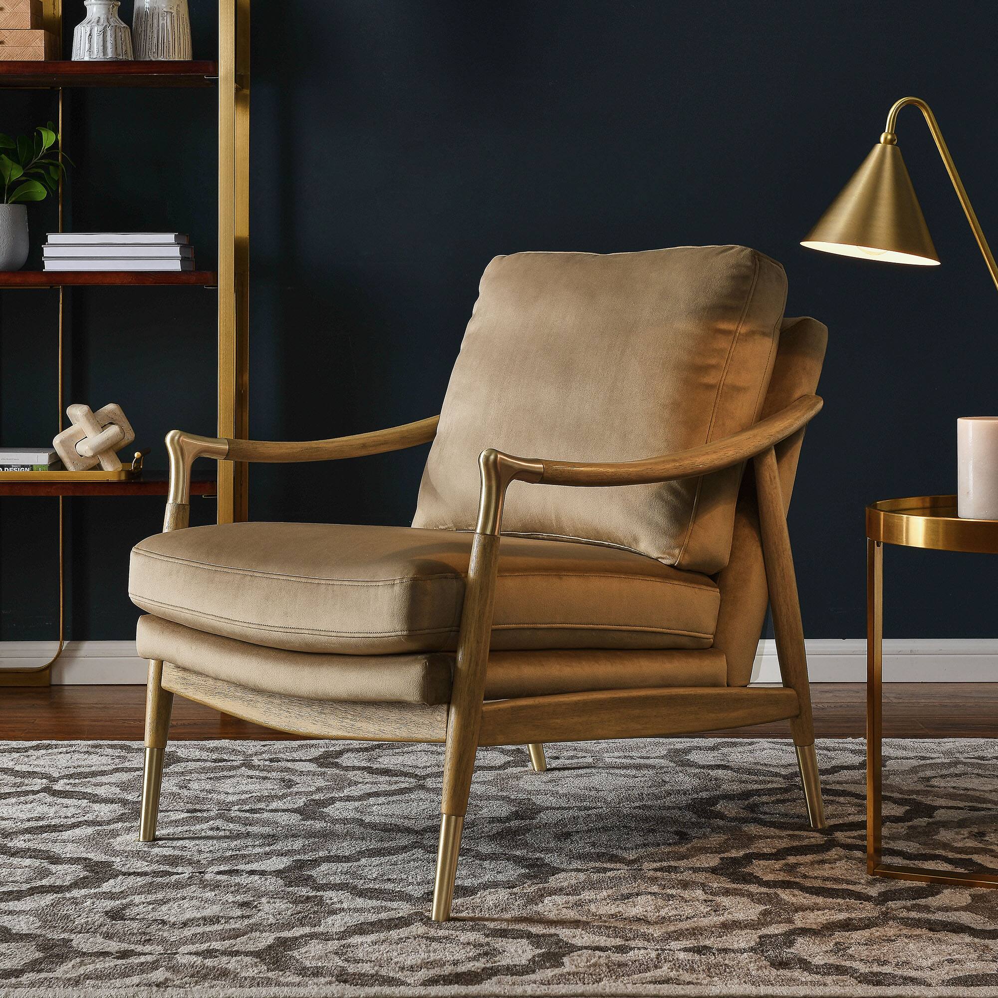 Alt View 4. Modway - Langford Performance Velvet Accent Armchair by Modway - Brown.