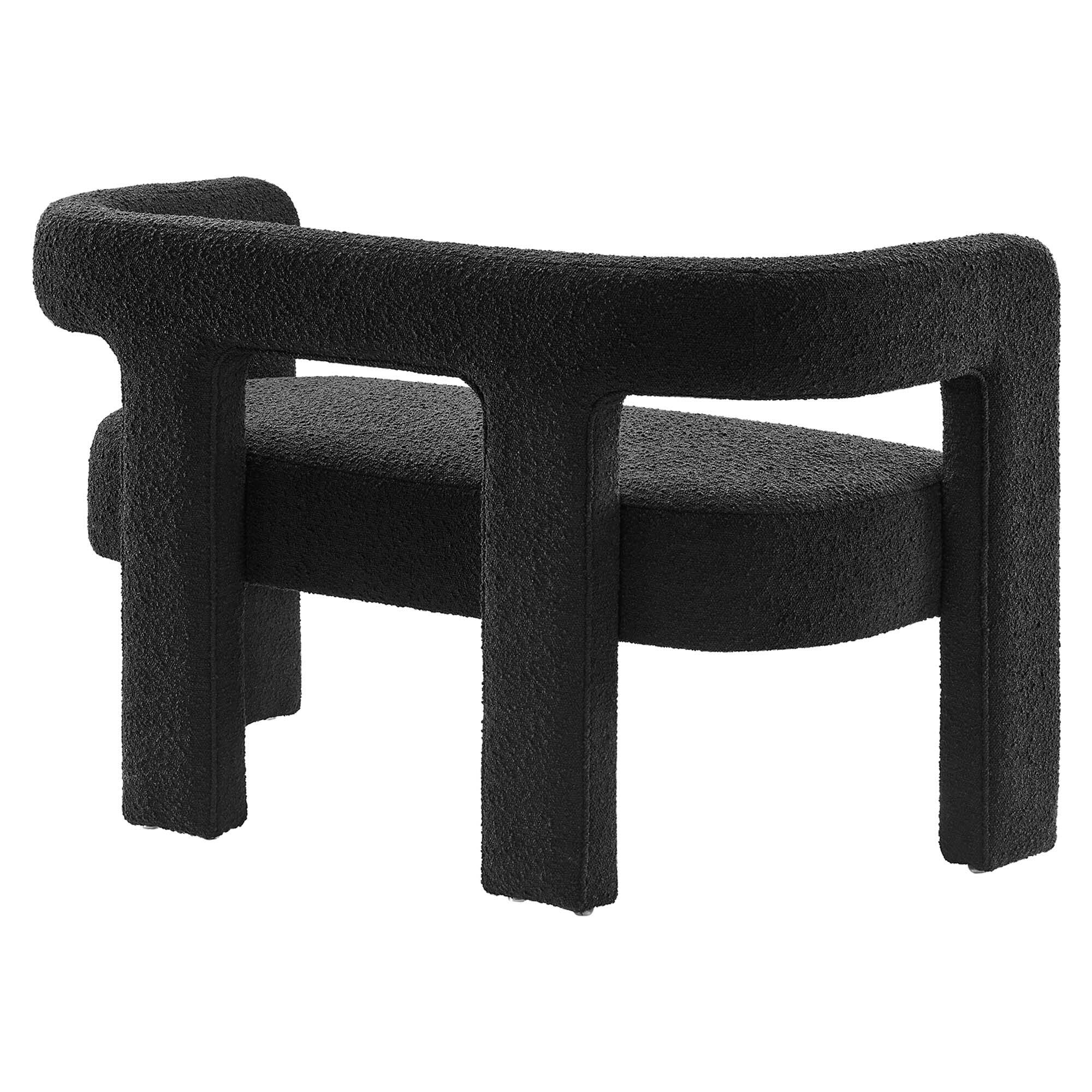 Alt View 3. Modway - Kayla Boucle Upholstered Loveseat by Modway - Black.