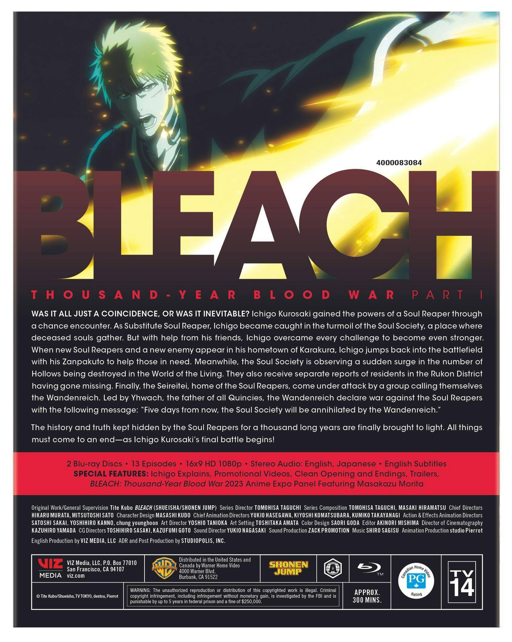 Back. Bleach - Thousand-Year Blood War - Part 1 [Blu-ray].
