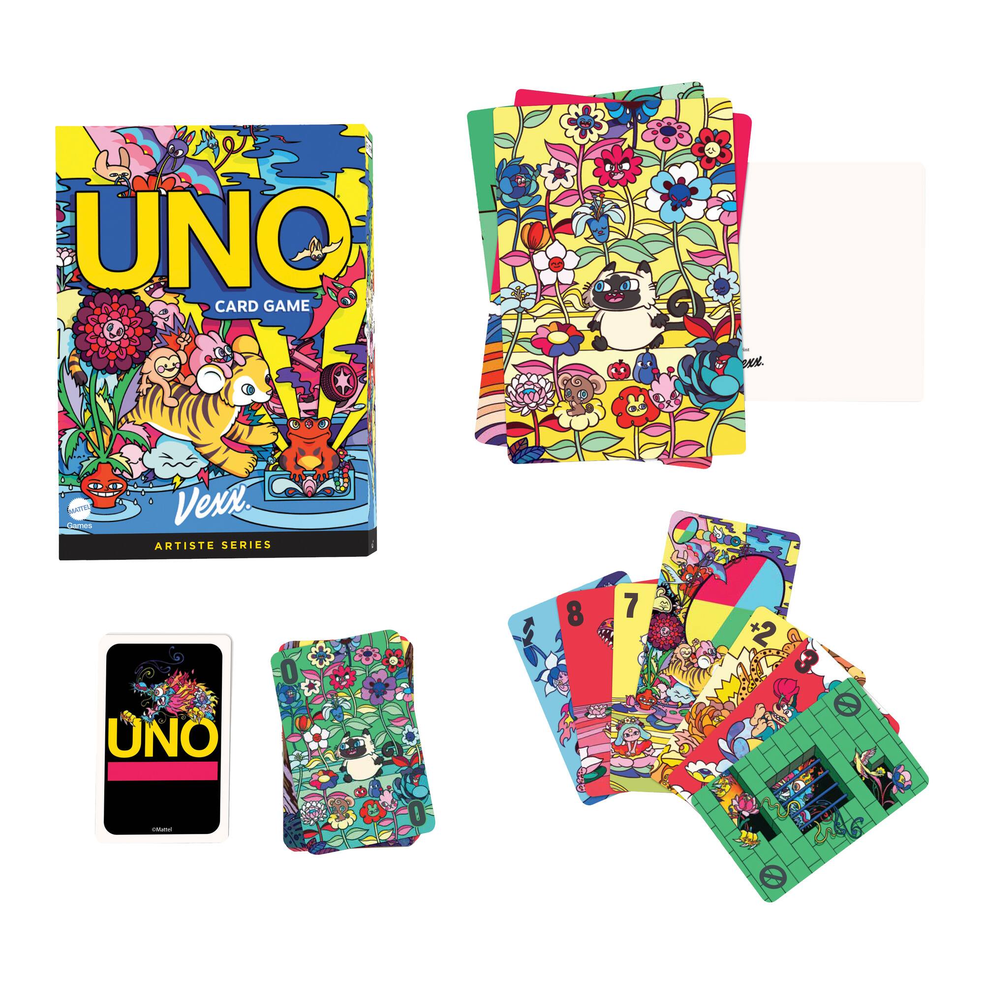 UNO Card Game
Vexx
Artiste Series
UNO
Card Game
7
8
+2