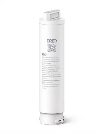 DREO RO Effectively remove impurities, heavy metals, organic matter, and other harmful substances.
Product Name: Reverse Osmosis Filter
Product Model: DR-KPA018
Filtration Accuracy: 0.0001µm
Applicable Water Source: Municipal Tap Water
Working Pressure: 0.4-0.8MPa
Applicable Water Temperature: 40-100°F
Recommended Replacement Cycle: 24 Months
The actual filter life depends on local water quality and daily usage.