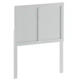 Flash Furniture - Oliver Twin Size Two Panel Wooden Adjustable Headboard for Universal Metal Bed Frames - White