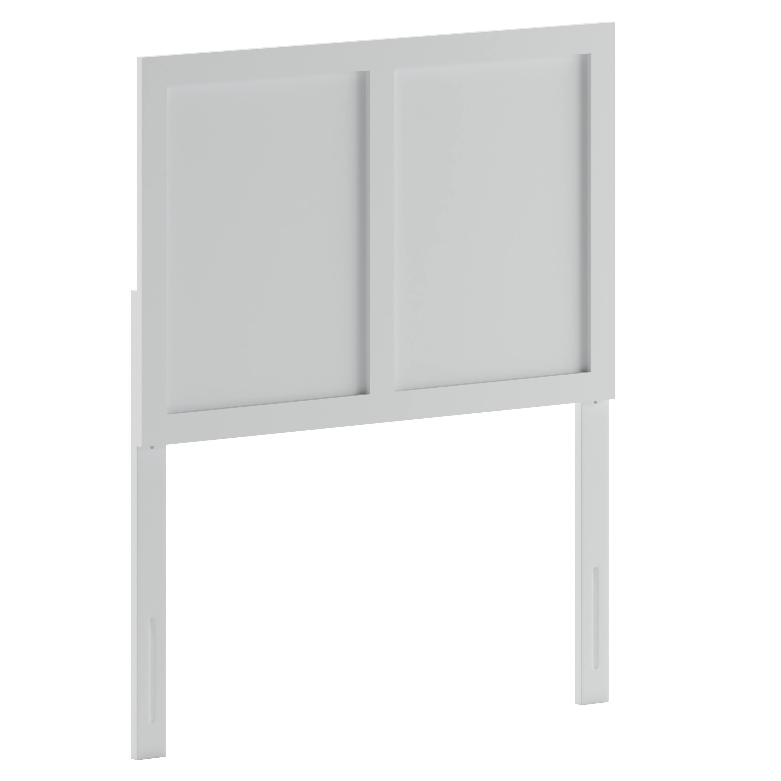 Alt View 1. Emma + Oliver - Omar Paneled Wooden Adjustable Headboard Only - White.