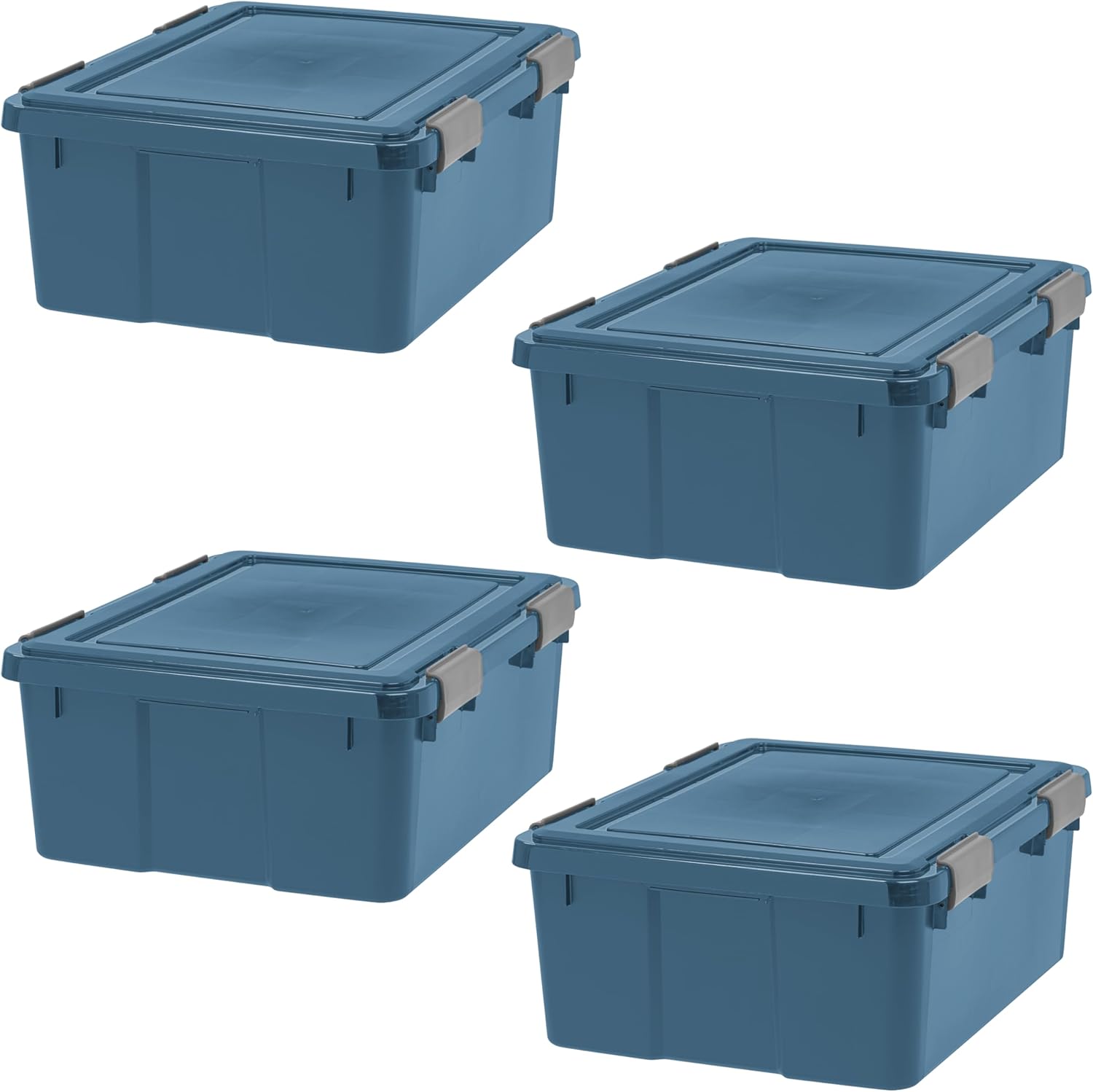 IRIS USA Storage Box with Gasket Seal Lid, Heavy Duty Moving Containers ...