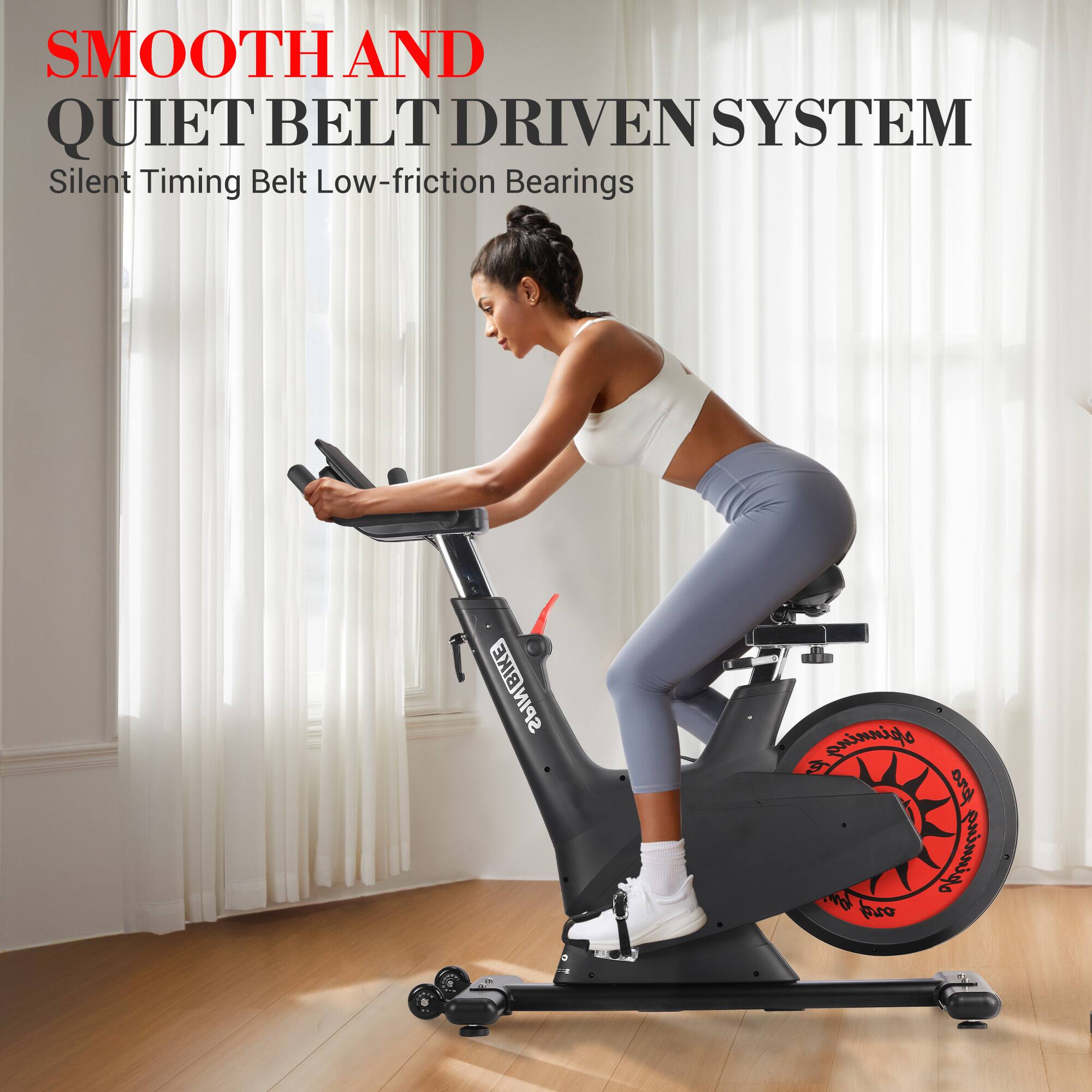 SMOOTH AND QUIET BELT DRIVEN SYSTEM  
Silent Timing Belt Low-friction Bearings