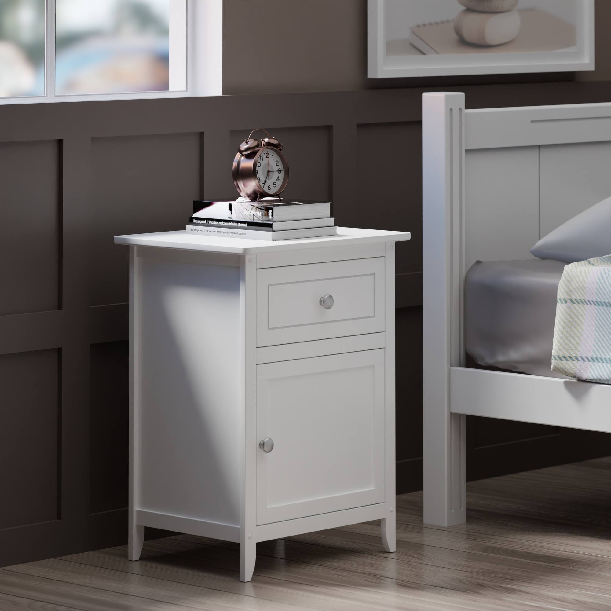 Alt View 2. Winsome Wood - Eugene Accent Table, Nightstand - White.