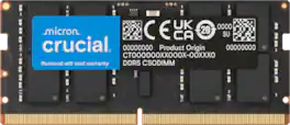 Crucial - CT16G64C52CS5 16GB DDR5-6400 CSODIMM Faster Next-Gen support for Ai, Laptop Memory - Black