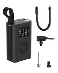 HOTO - Electric Air Pump Advanced- Portable Tire Inflator & Air Compressor for Car, Motorcycle, Bike, Ball - Black - Front_Zoom