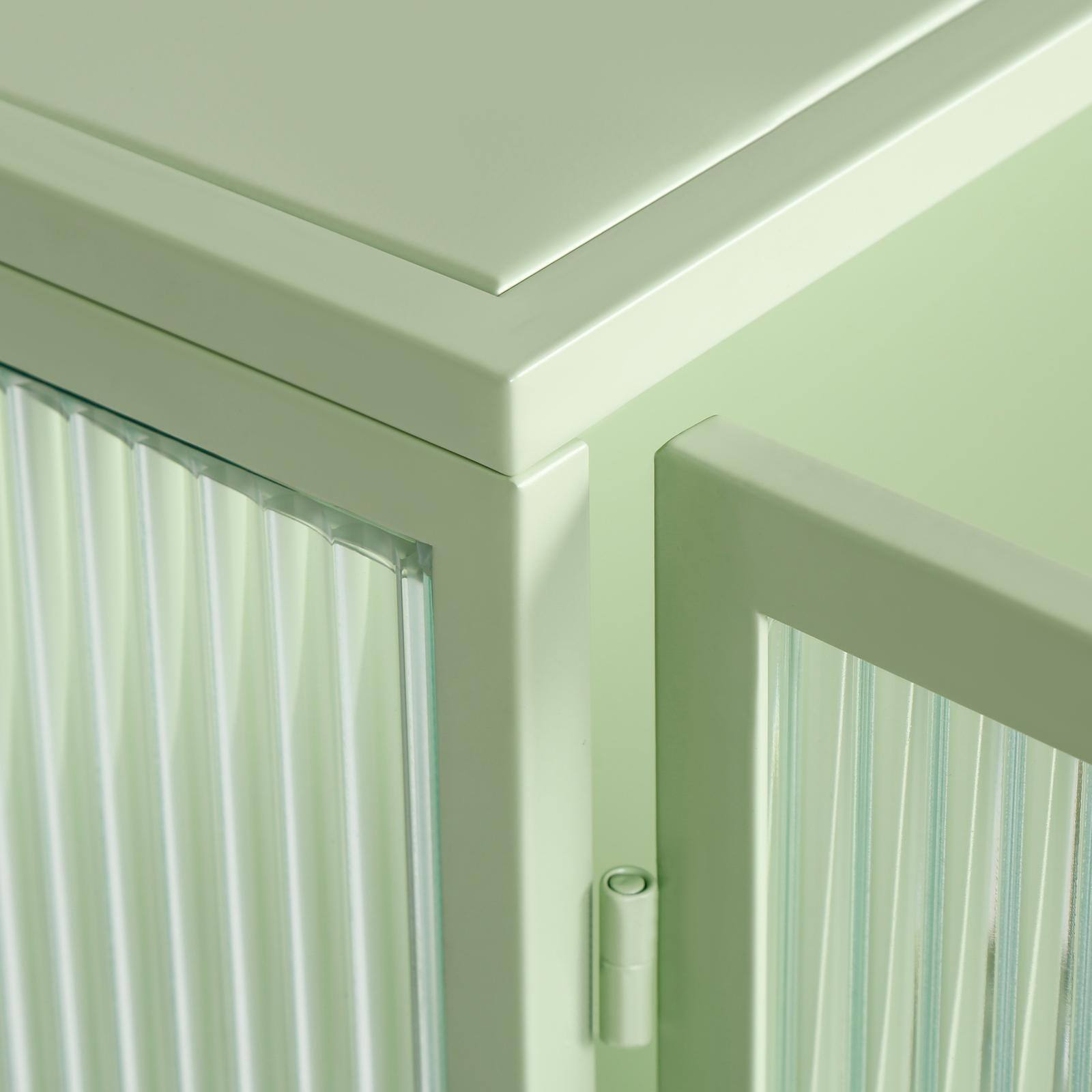 Alt View 6. Spaco - Spaco 27.56" Wall Cabinet with Glass Doors, Modern 2 Door Storage Cabinet with 3 Tier Shelves for Living Bathroom Room - Mint Green.