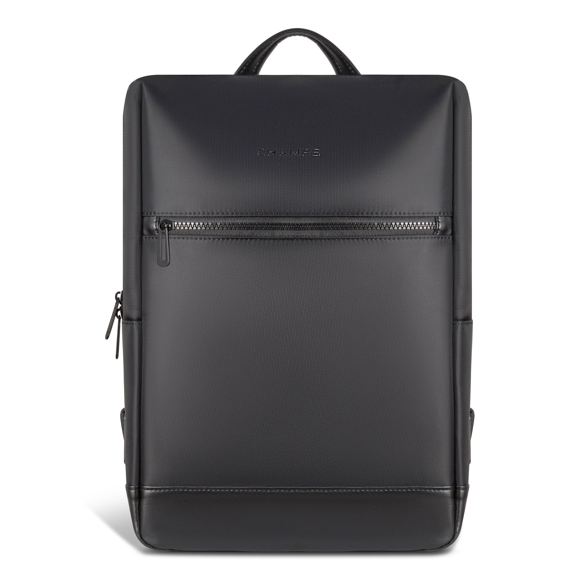 Front. Champs - Onyx Collection - Modern Laptop Backpack - Black.