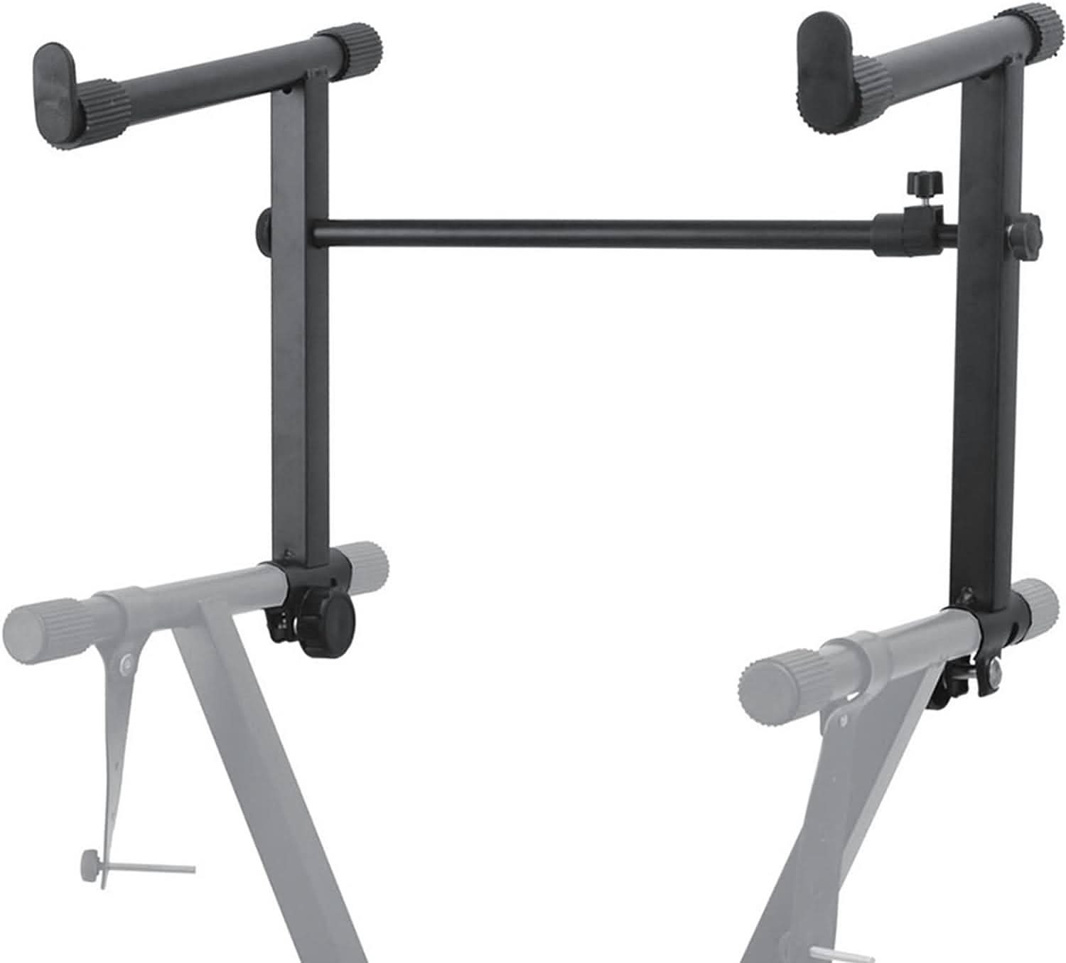 Alt View 2. 5 CORE - Keyboard Stand Adapter 2 Tier Adjustable Second Extension Add On for Digital Piano Stands - Black.