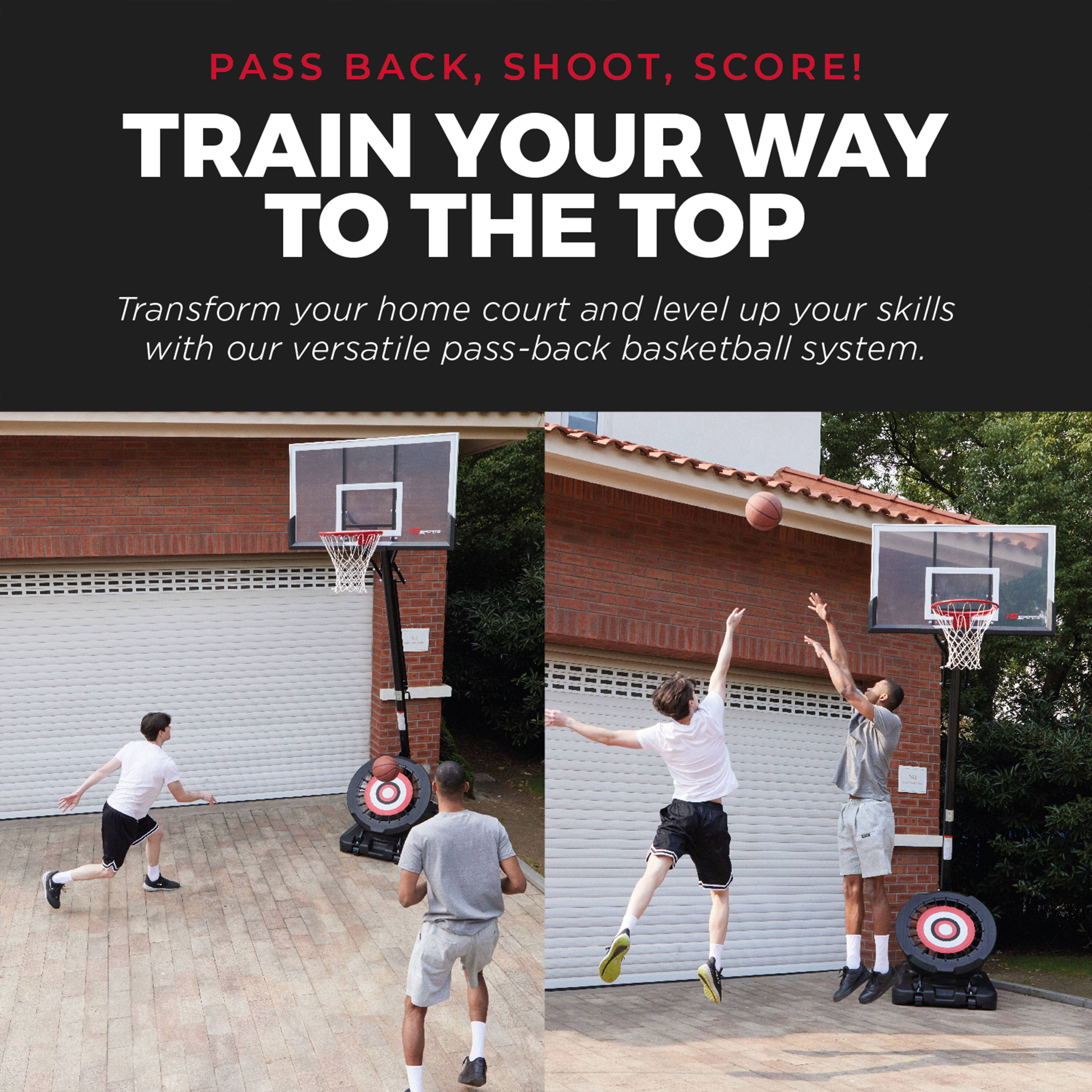 PASS BACK, SHOOT, SCORE!  
TRAIN YOUR WAY TO THE TOP  

Transform your home court and level up your skills with our versatile pass-back basketball system.