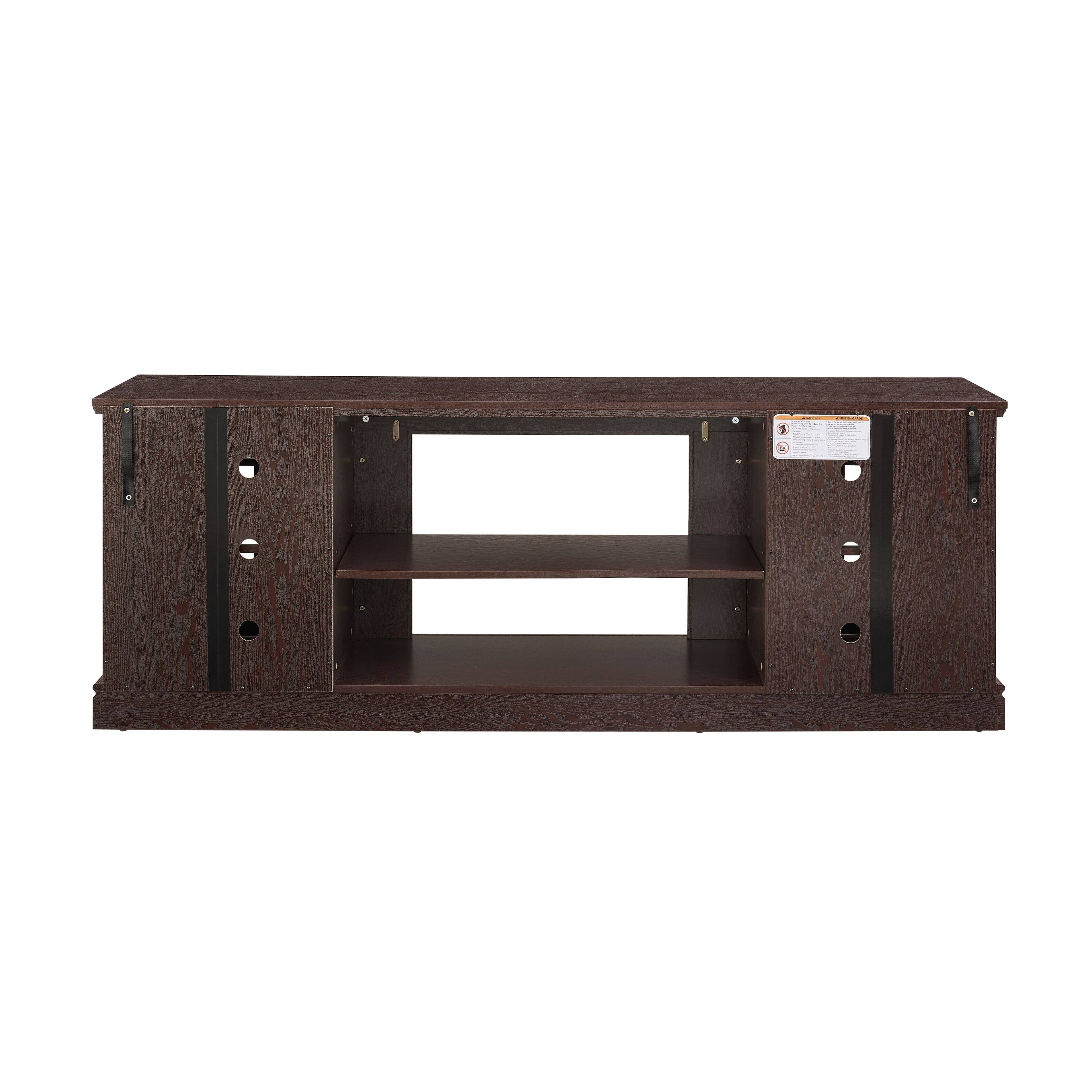 Alt View 1. Whisen - 70" Modern Faux Stone Media Console Tabletop TV Stand with 2-Door Storage Entertainment Center - Cherry.