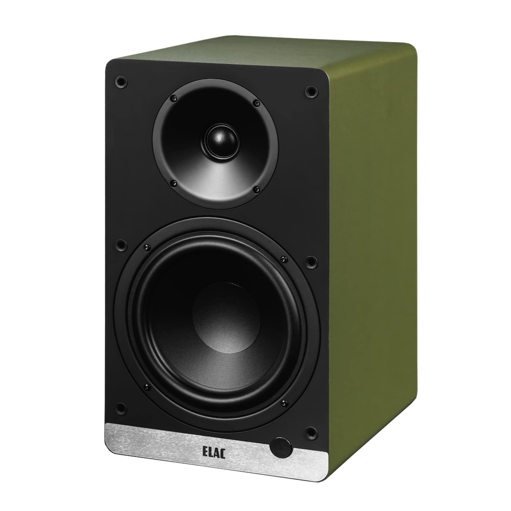 Front. ELAC - ELAC DCB61-OL Debut ConneX Powered Speaker - Olive - Black/Gray.