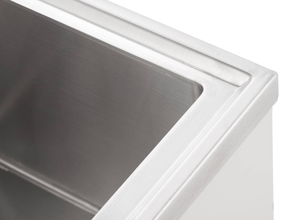 Alt View 4. TRINITY - Trinity Basics | 18x16x13 Basin | Stainless Steel Utility Sink | Nsf - White.