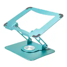 Front. Uncaged Ergonomics - Adjustable Swivel Laptop Stand for Desk - Ocean Blue.