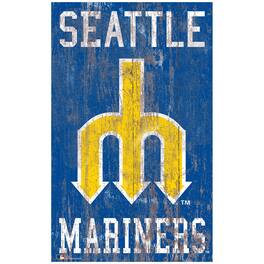 Fan Creations - Seattle Mariners 11'' x 19'' Heritage Distressed Logo Sign - Multicolor
