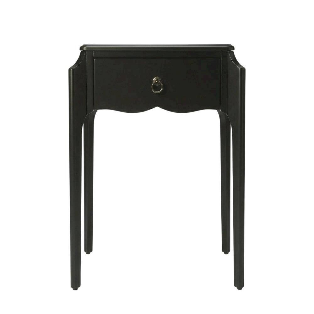 Alt View 10. Starlight Canyon Home - 1-Drawer Nightstand with Distressed Finish - Black.