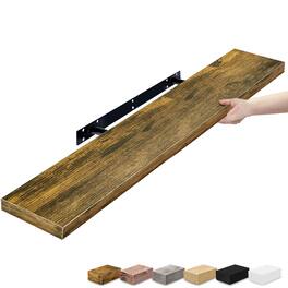 Sorbus - 1 Pc (35"x9") Floating Wall Shelves - Brown