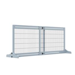 Pawhut - 72" W x 27.25" H Extra Wide Freestanding Pet Gate, Adjustable Length, Barrier for House, Doorway, Hallway