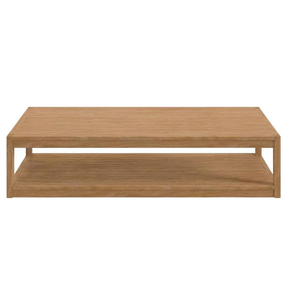 Back. Outdoor Escape - Teak Wood Outdoor Coffee Table With Sturdy Construction And Elegant Design - Brown.