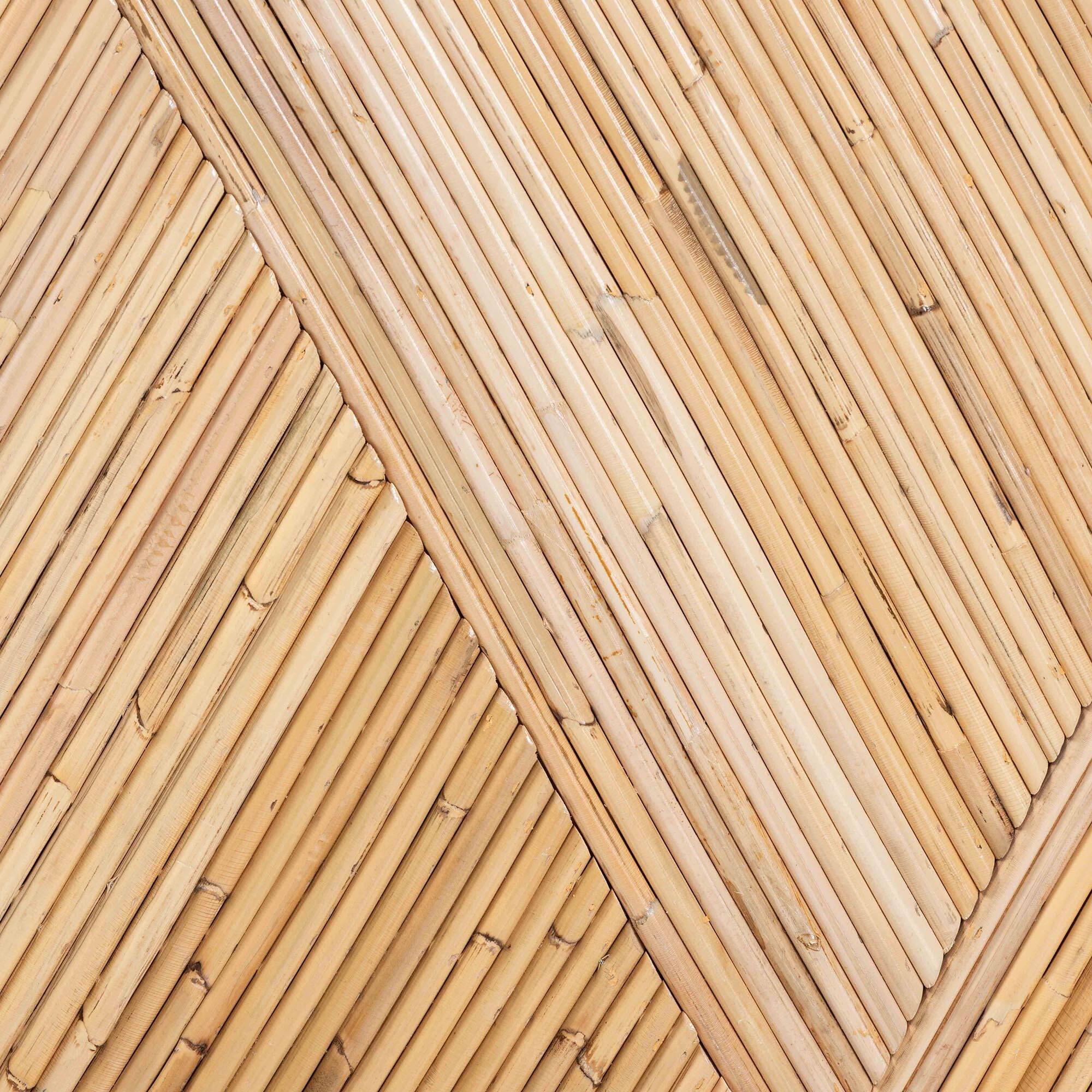 Alt View 2. bali & pari - Iryna Modern Bohemian Rattan Console Table - Light honey.