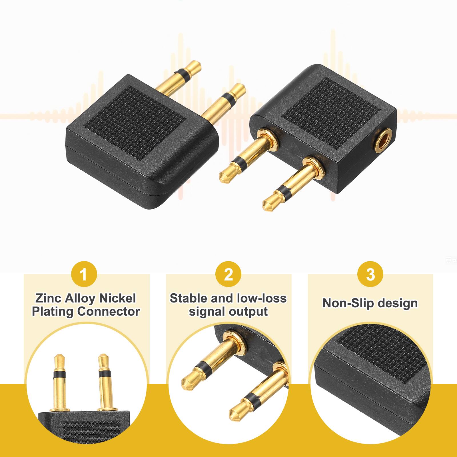 1. Zinc Alloy Nickel Plating Connector  
2. Stable and low-loss signal output  
3. Non-Slip design