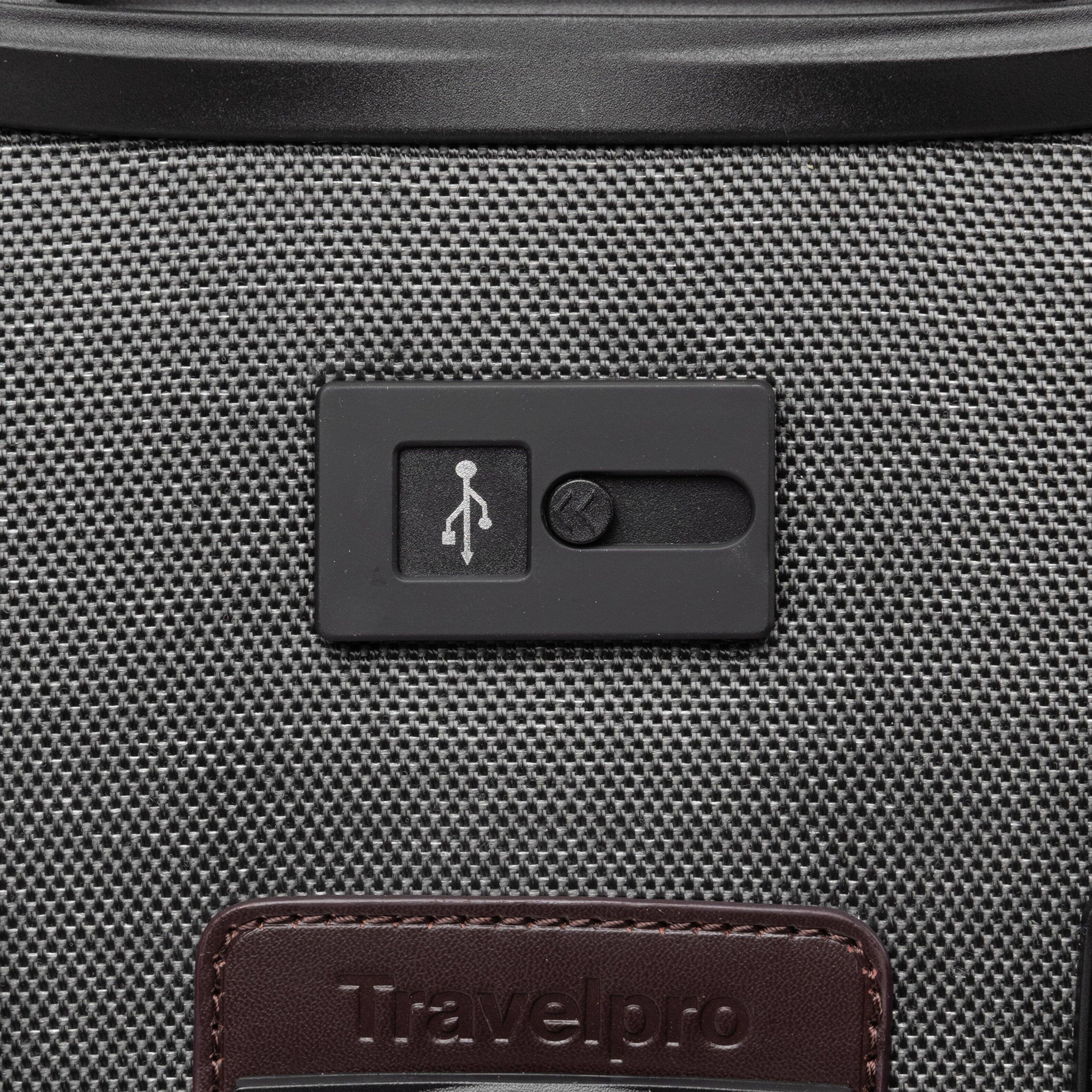 Alt View 2. Travelpro - Platinum Elite Softside Expandable 19" Carry On Spinner - Vintage Grey.