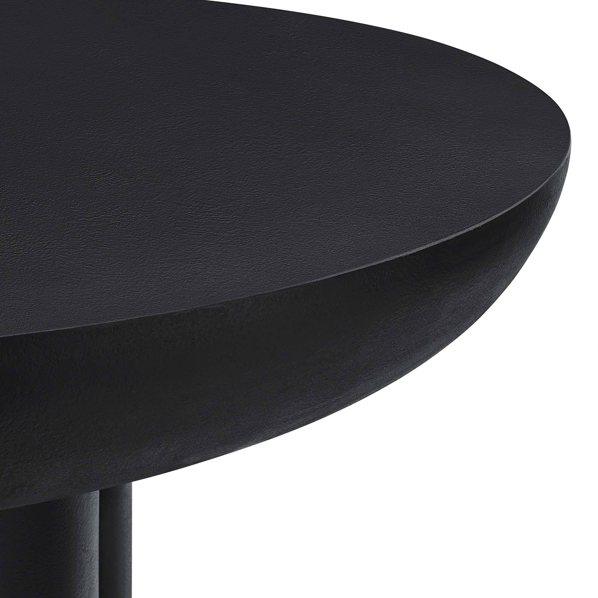 Alt View 6. Modway - Caspian 40" Round Concrete Dining Table by Modway - Black.