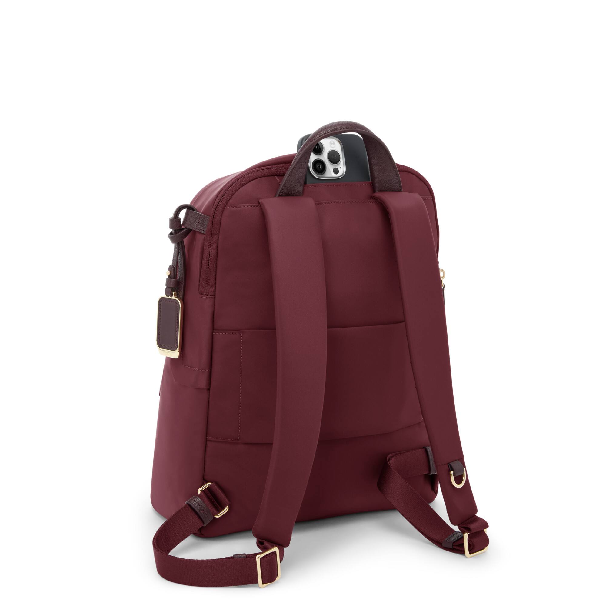 Left. TUMI - Voyageur Halsey Backpack - Wine.