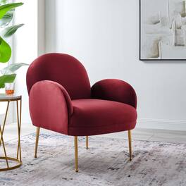Transcend Performance Velvet Armchair by Modway - Maroon